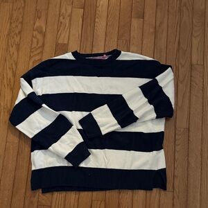 Edikted Black and White Striped Crewneck Top